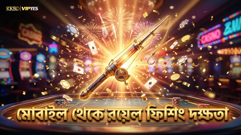 রয়েল ফিশিং গেমে মোবাইল থেকে উচ্চ মানের অস্ত্র ব্যবহার করে দক্ষতা বাড়ান